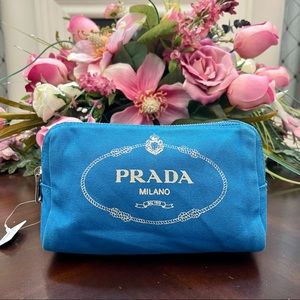 PRADA Canapa logo accessory case Pouch